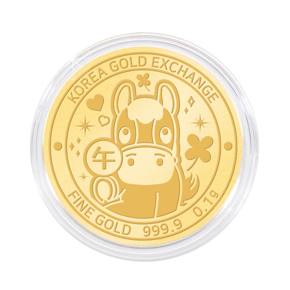 한국금거래소 말 순금 코인(메달) 0.1g
